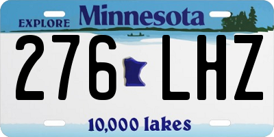MN license plate 276LHZ