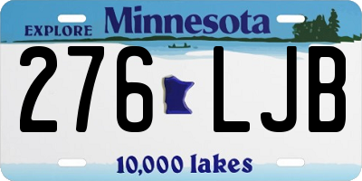 MN license plate 276LJB