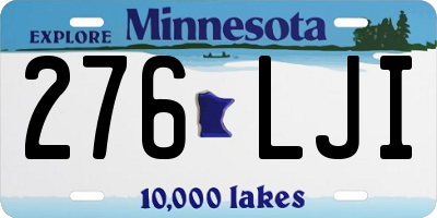 MN license plate 276LJI