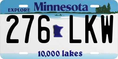 MN license plate 276LKW