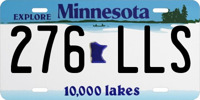 MN license plate 276LLS