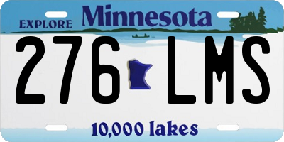 MN license plate 276LMS