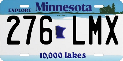MN license plate 276LMX