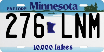 MN license plate 276LNM