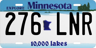 MN license plate 276LNR