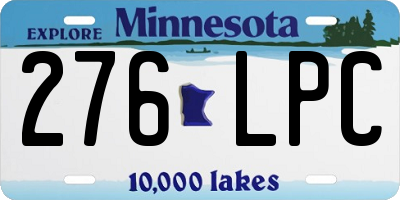 MN license plate 276LPC