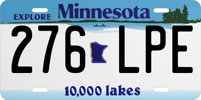 MN license plate 276LPE