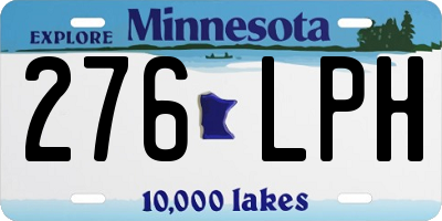 MN license plate 276LPH
