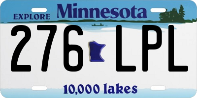 MN license plate 276LPL