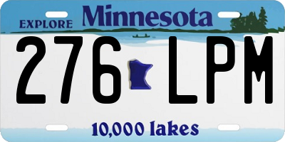 MN license plate 276LPM