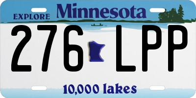 MN license plate 276LPP
