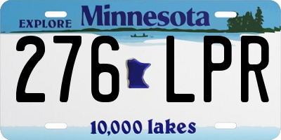 MN license plate 276LPR