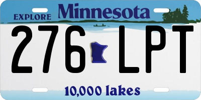 MN license plate 276LPT