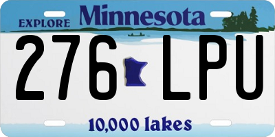 MN license plate 276LPU