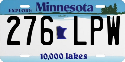 MN license plate 276LPW