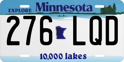 MN license plate 276LQD