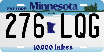 MN license plate 276LQG