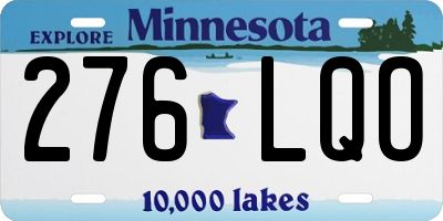 MN license plate 276LQO