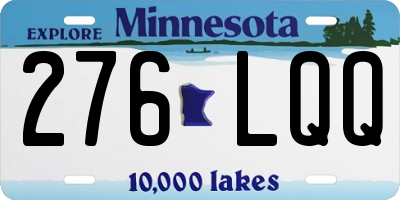 MN license plate 276LQQ