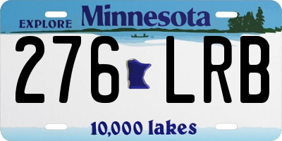 MN license plate 276LRB