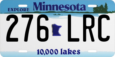 MN license plate 276LRC