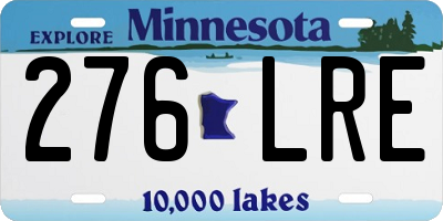 MN license plate 276LRE