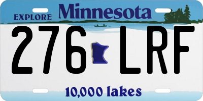 MN license plate 276LRF