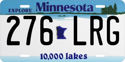 MN license plate 276LRG