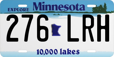 MN license plate 276LRH