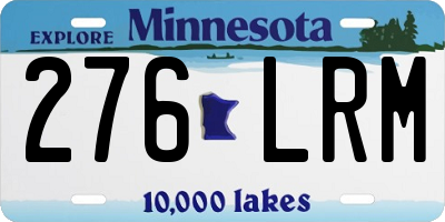 MN license plate 276LRM