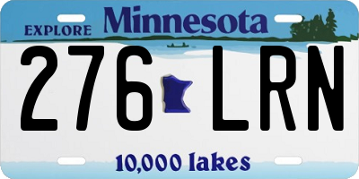 MN license plate 276LRN