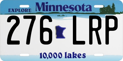 MN license plate 276LRP