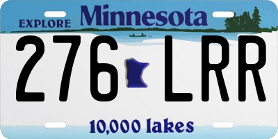MN license plate 276LRR