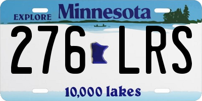 MN license plate 276LRS