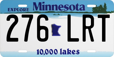 MN license plate 276LRT