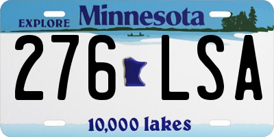MN license plate 276LSA