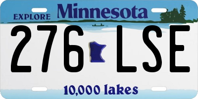 MN license plate 276LSE