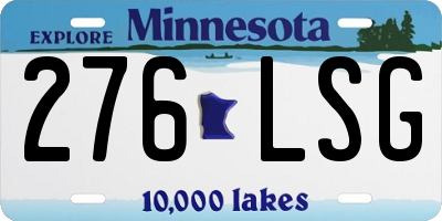 MN license plate 276LSG