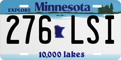 MN license plate 276LSI