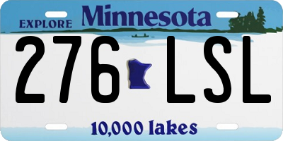 MN license plate 276LSL