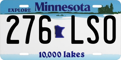 MN license plate 276LSO