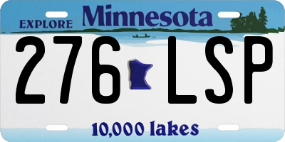 MN license plate 276LSP
