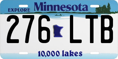MN license plate 276LTB