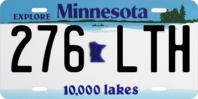 MN license plate 276LTH