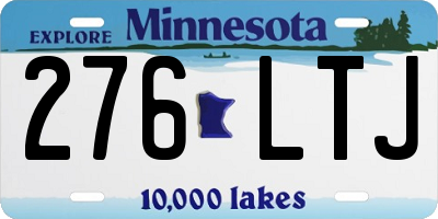 MN license plate 276LTJ