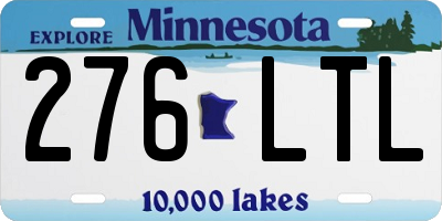 MN license plate 276LTL