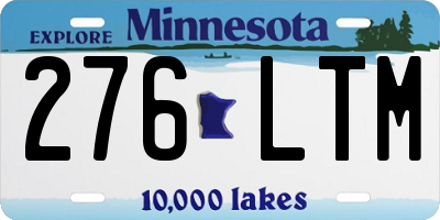 MN license plate 276LTM