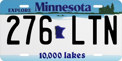 MN license plate 276LTN