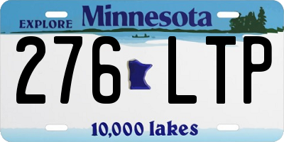 MN license plate 276LTP