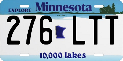 MN license plate 276LTT